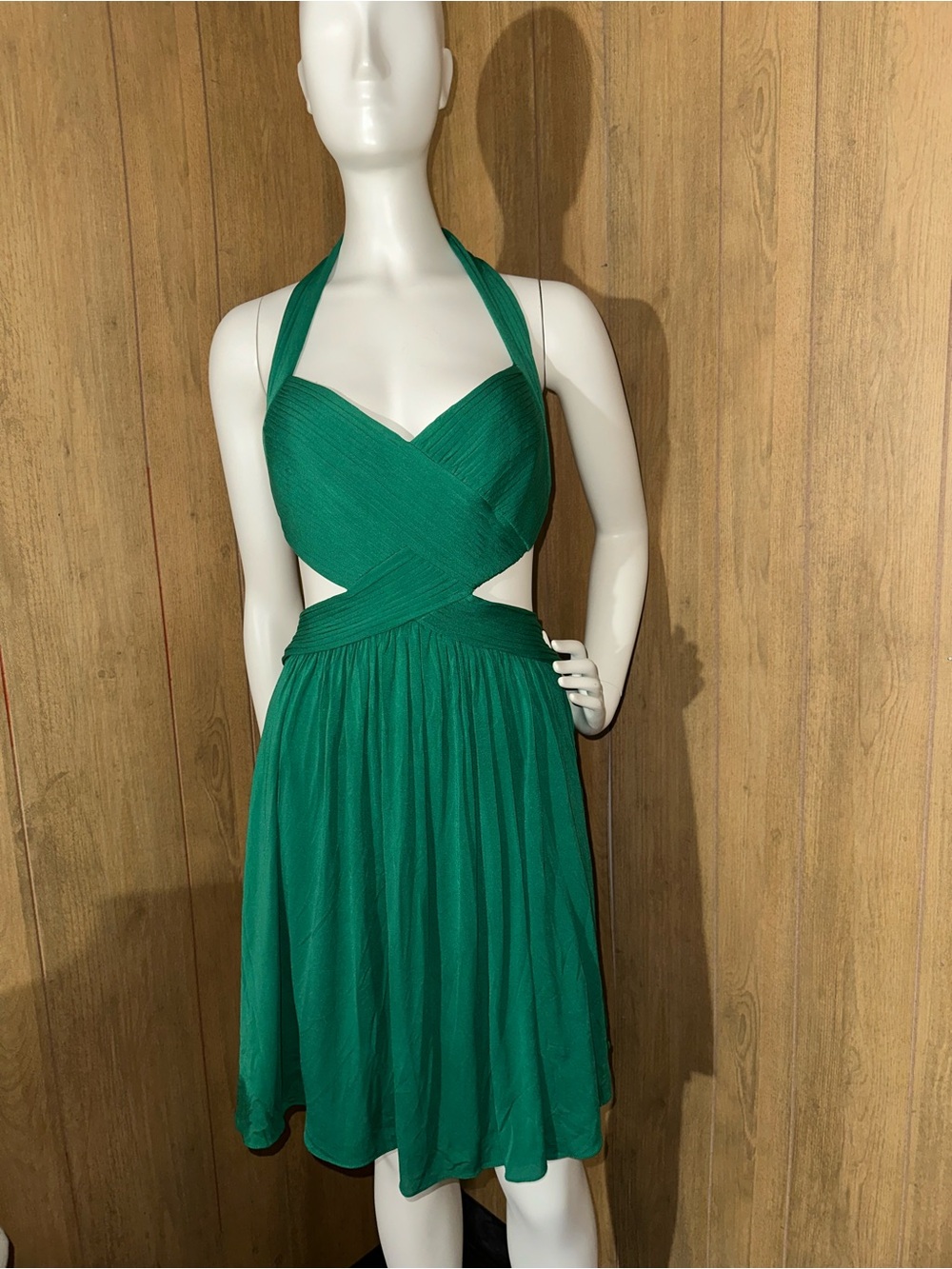 BCBGMaxAzria Vintage Original Ultra Green Halter Cutout “SHEA”